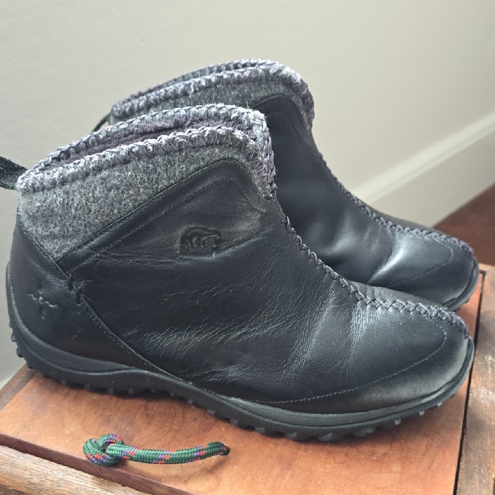 Sorel Black/Grey Joliette Insulated Slip On Shoe Womens Size 8 All Season - Picture 3 of 12